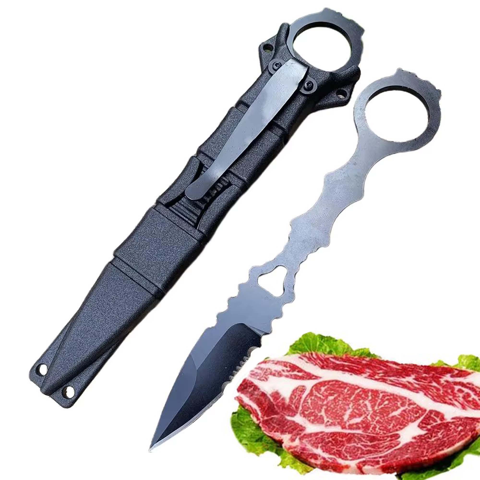 Bushcraft Knife Fixed - Portable outdoors Knife, Wilderness Survival Knife,