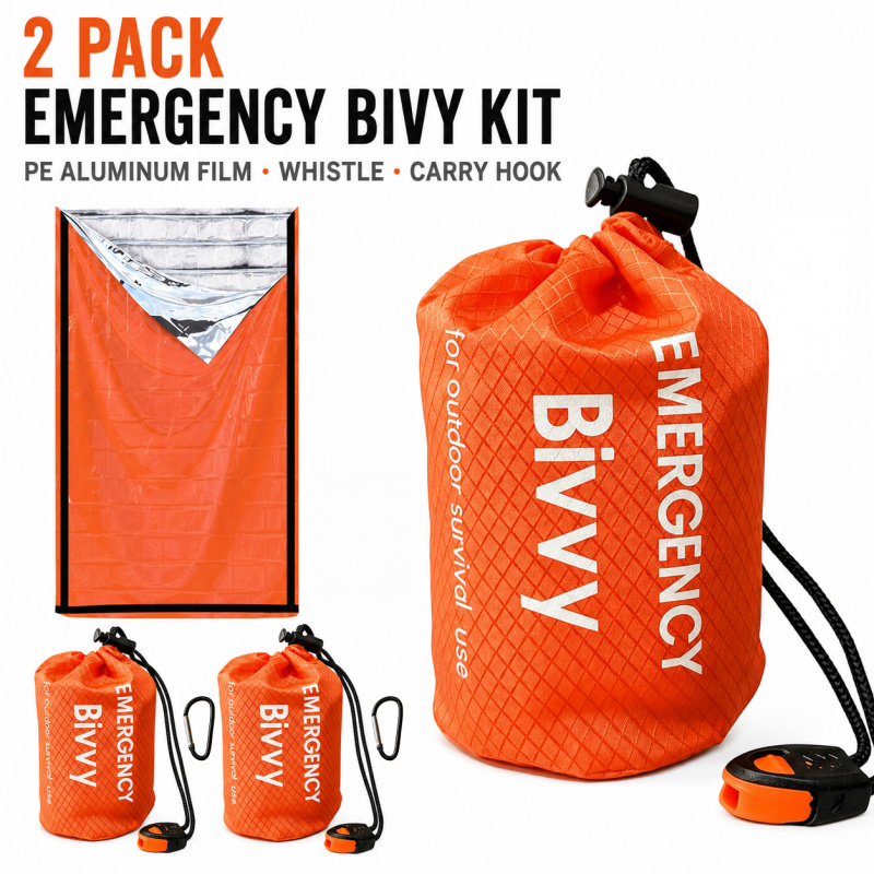 Emergency Whistle Loud - 2 Pack Emergency Sleeping Bag, PE