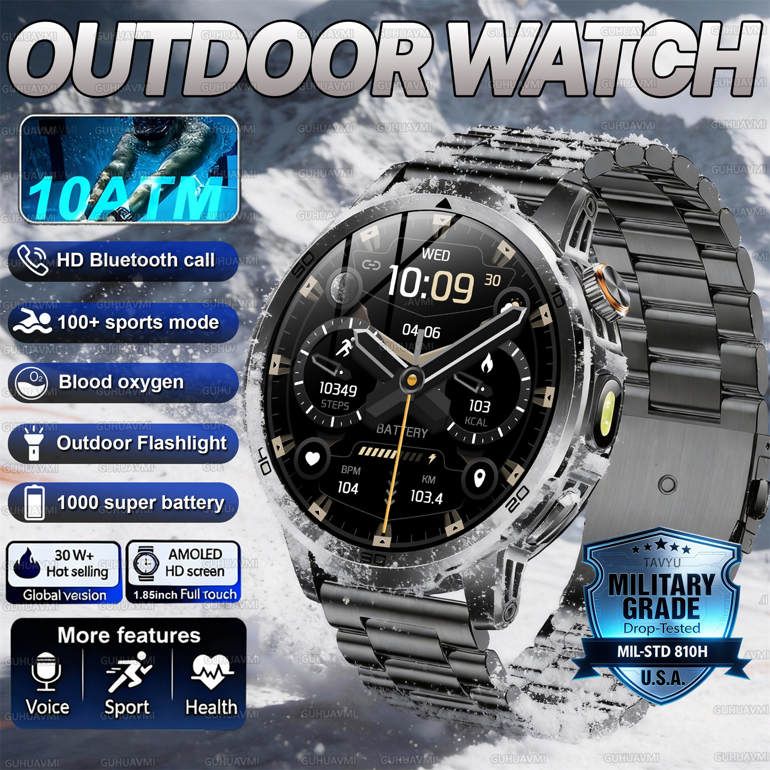 Compass Lensatic - 2026 New outdoor Smart watch Men