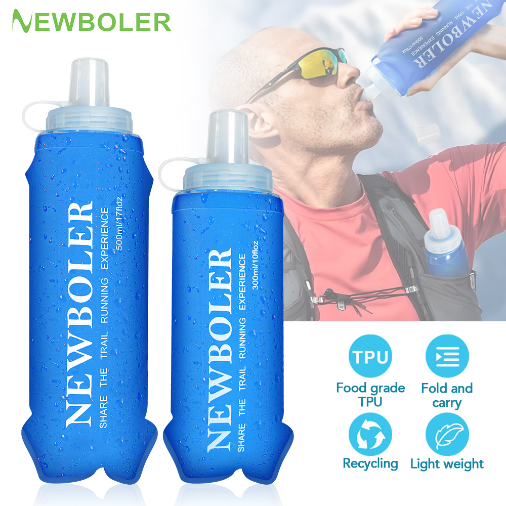 Water Bag Collapsible - NEWBOLER 300/500ML Water Bottle TPU Folding