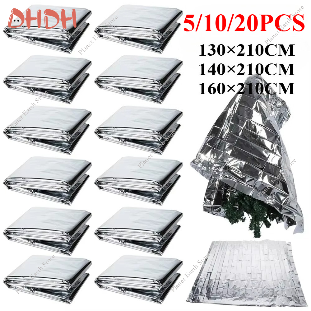 Survival Blanket Reflective - Emergency Thermal Blanket 5/10/20Pcs Waterproof Foil