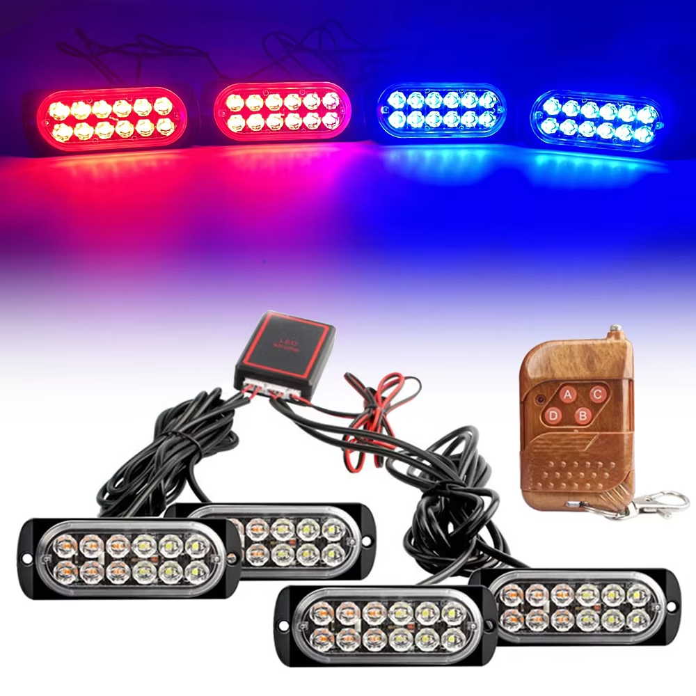 Sos Light Strobe - 4x12 LED Remote Control Car Strobe