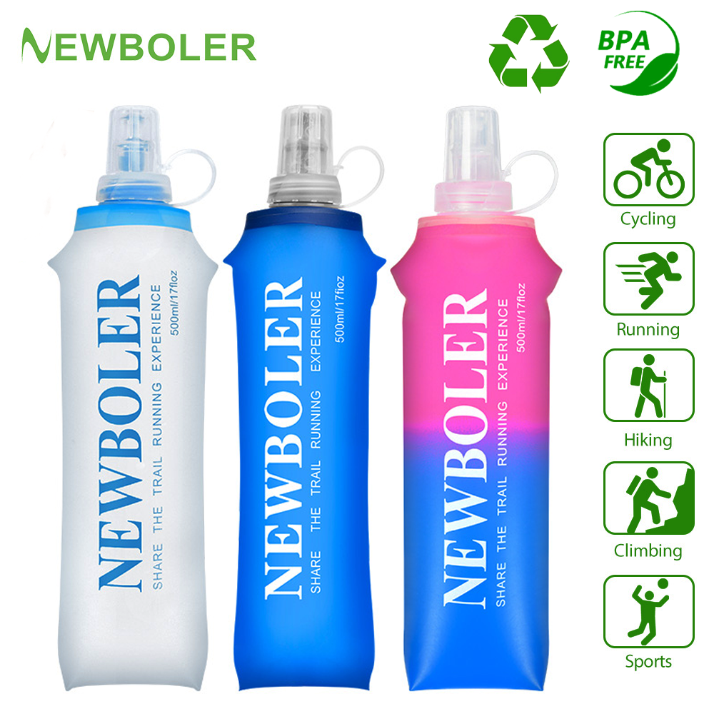 Water Bag Collapsible - NEWBOLER Water Bottle Folding Soft Flask
