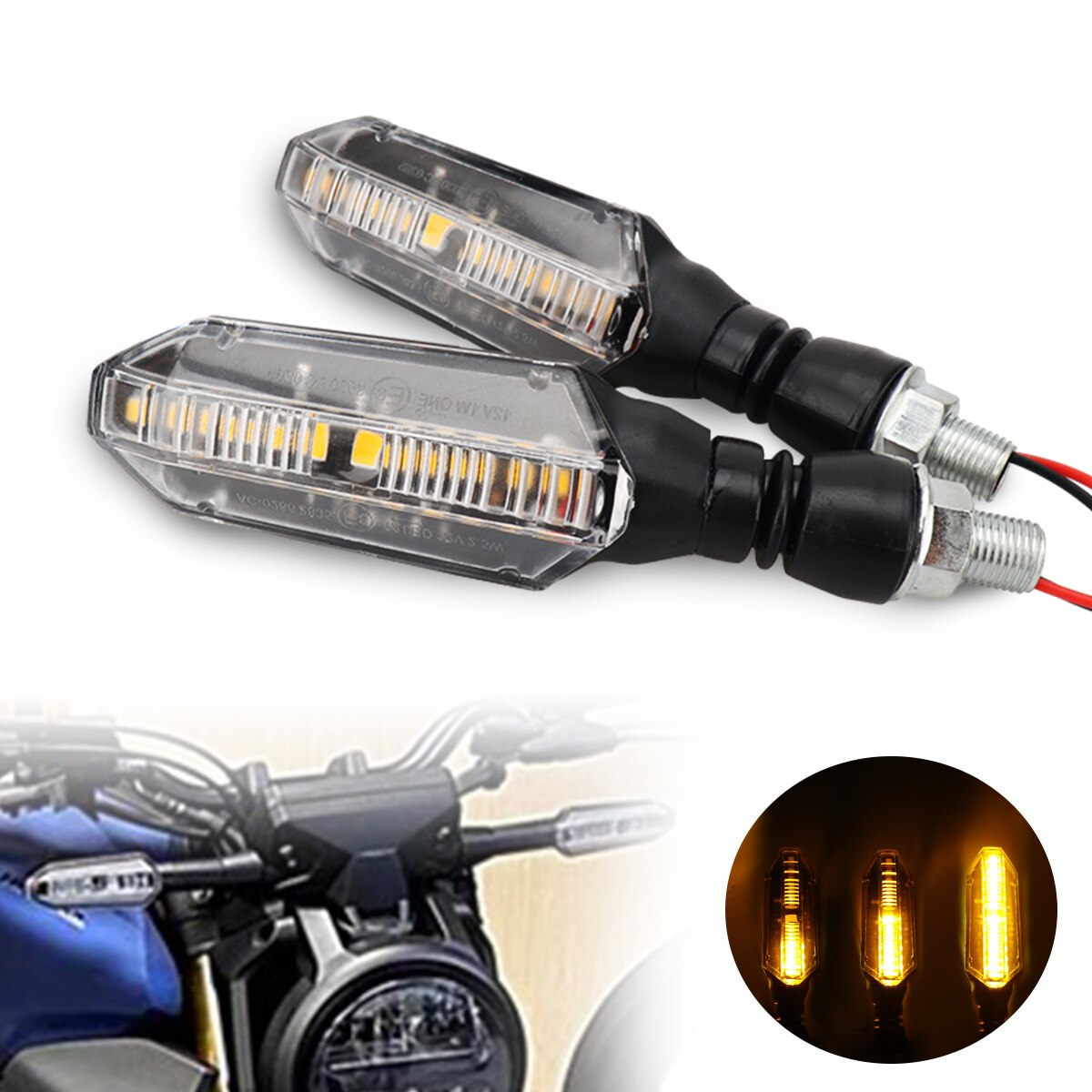 Sos Light Strobe - 2pcs Motorcycle LED Turn Signal Lights