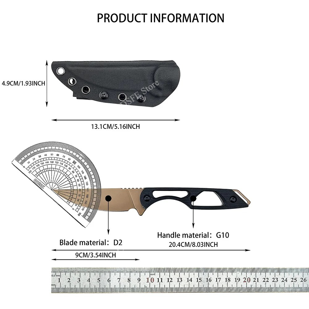 Multi-Purpose Wilderness Activ - Bushcraft Knife Fixed ulasan dan harga