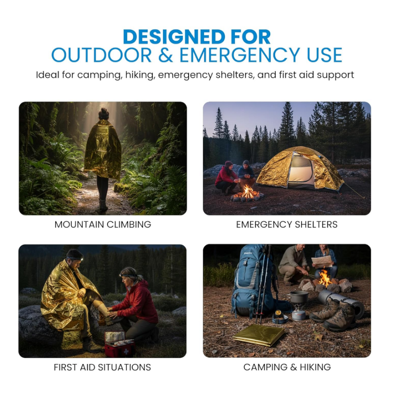 10 Pack Gold Reflective Emerge - Survival Blanket Reflective ulasan dan harga