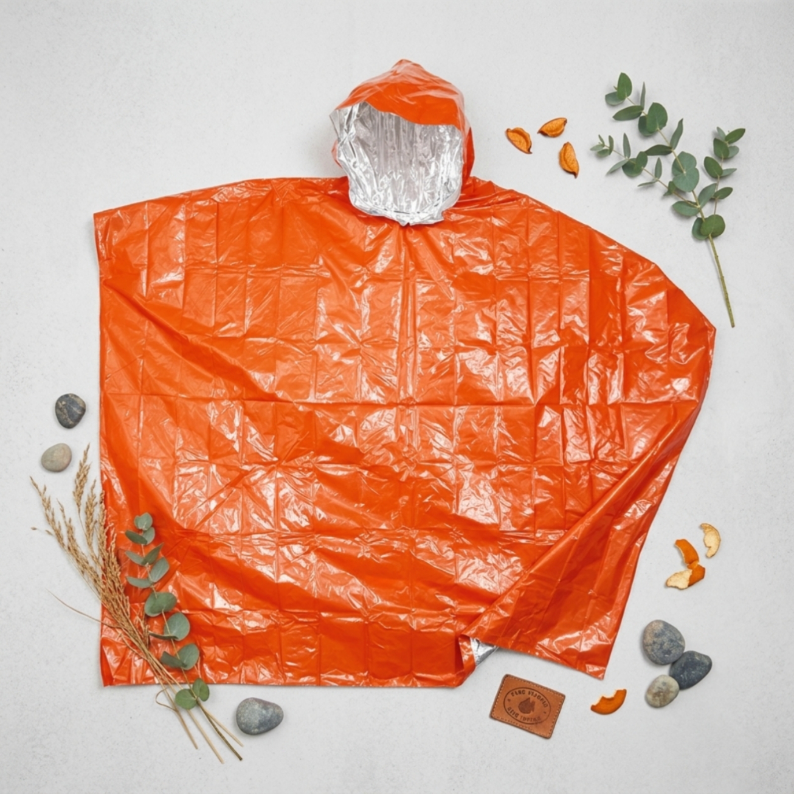 Hooded Rain Poncho Windproof E - Emergency Poncho Rain ulasan dan harga