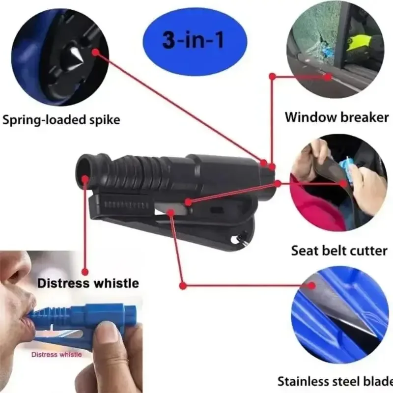 1pc Mini Safety Hammer Keychai - Rescue Rope Throw ulasan dan harga