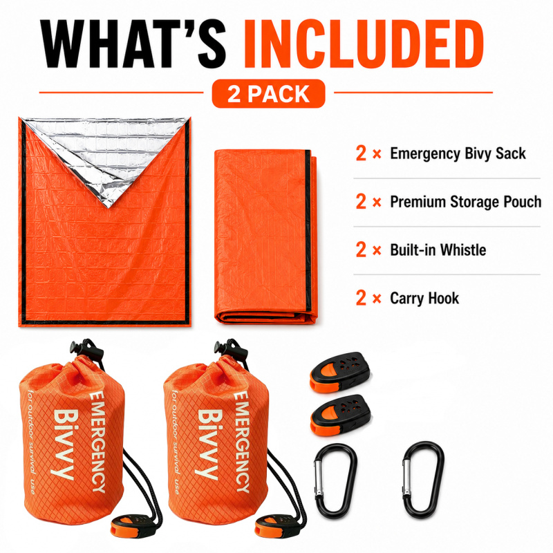 2 Pack Emergency Sleeping Bag, - Emergency Whistle Loud ulasan dan harga