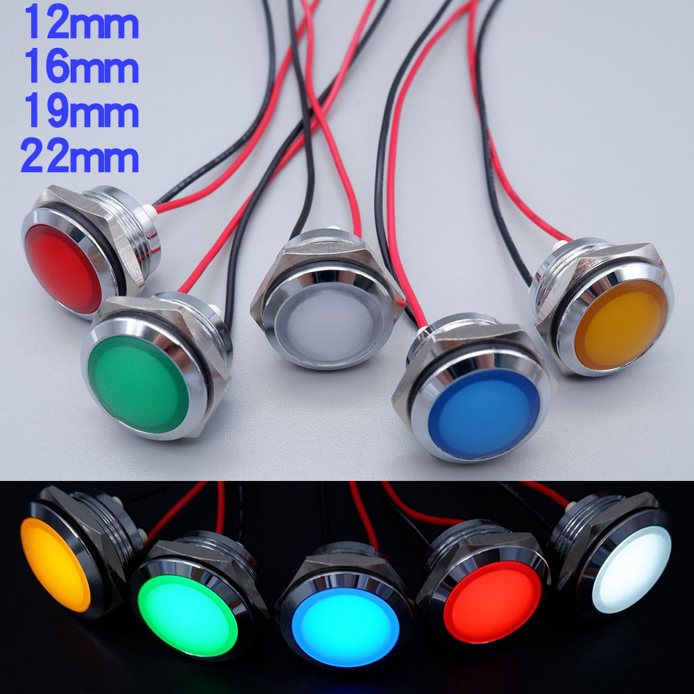 Metal LED Indicator Light 12mm - Signal Panel Orange ulasan dan harga