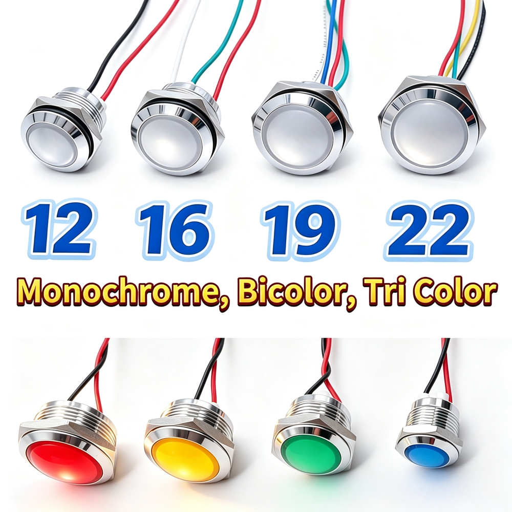 12mm 16mm 19mm 22mm Metal LED  - Signal Panel Orange ulasan dan harga