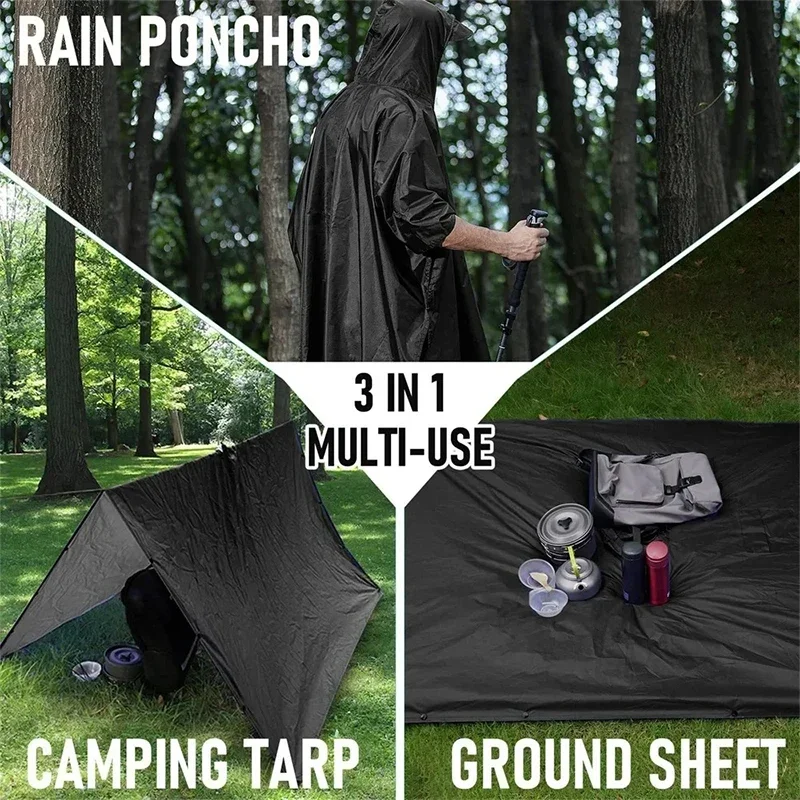 Outdoor 3 In 1 Military Rainco - Emergency Poncho Rain ulasan dan harga