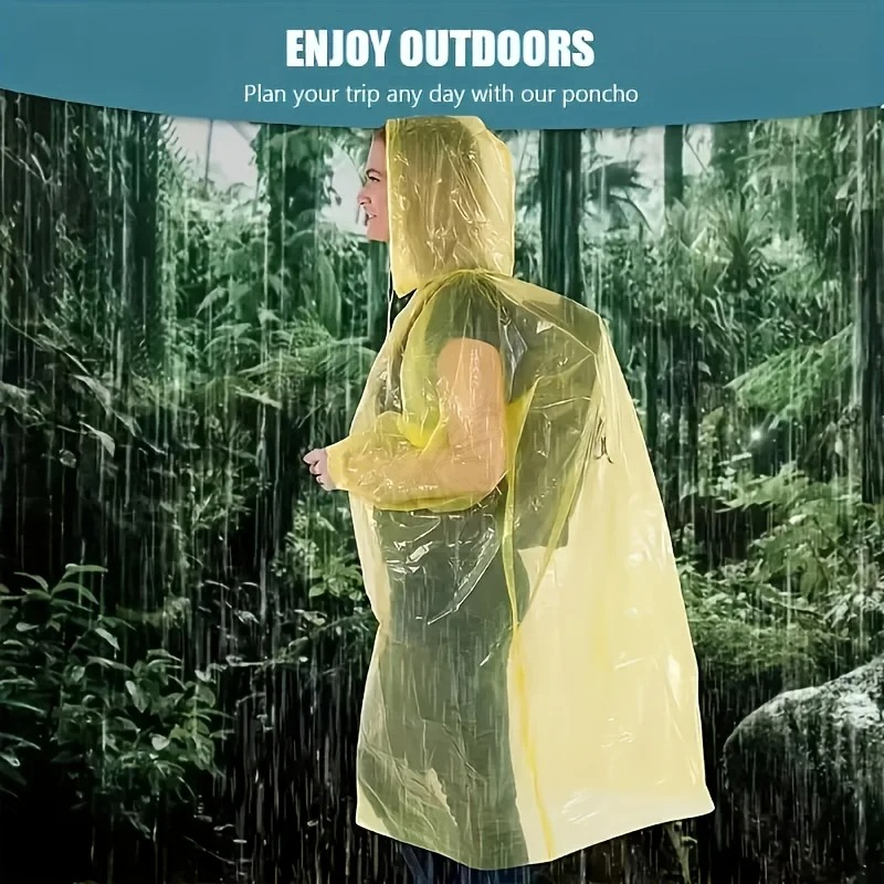 5/10Pcs Disposable Waterproof  - Emergency Poncho Rain ulasan dan harga
