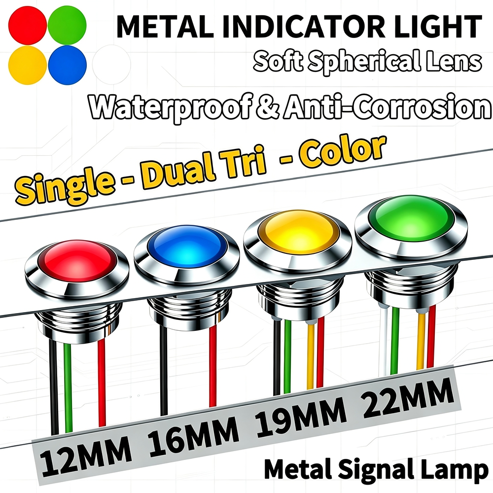 Metal LED Indicator Light 12mm - Signal Panel Orange ulasan dan harga