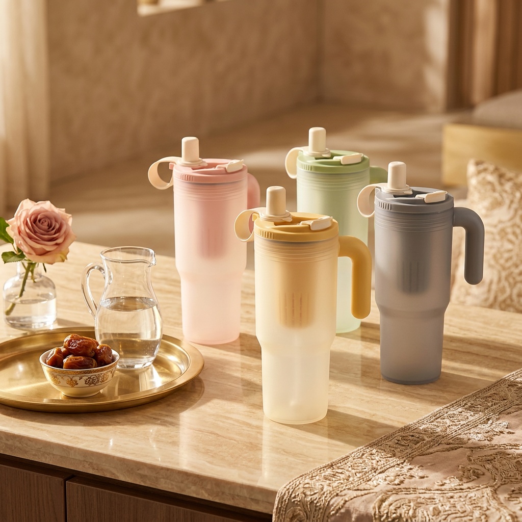 850ml Plastic Water Bottle Tum - Water Purification Straw ulasan dan harga