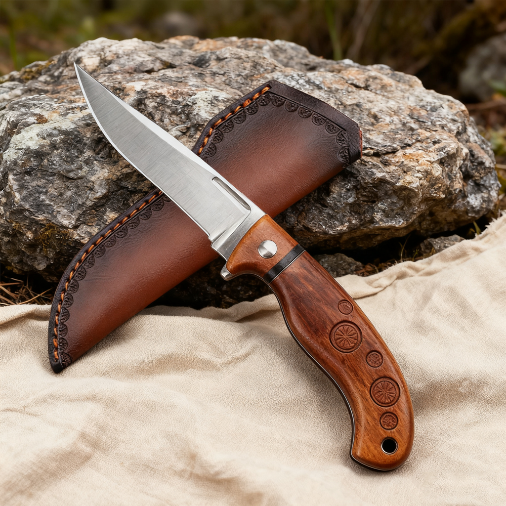 22cm Fixed Blade Knife Scabbar - Bushcraft Knife Fixed ulasan dan harga