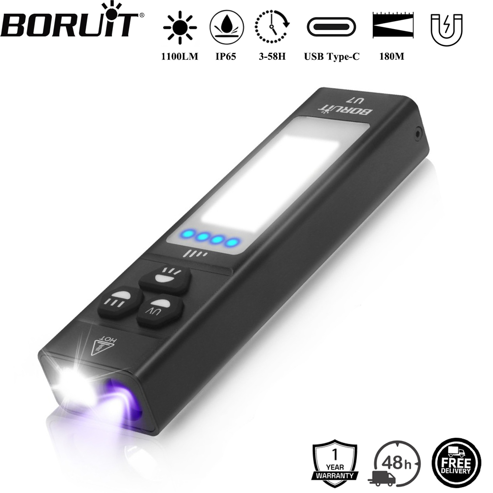 BORUiT U7 UV LED EDC Flashligh - Fishing Kit Compact ulasan dan harga