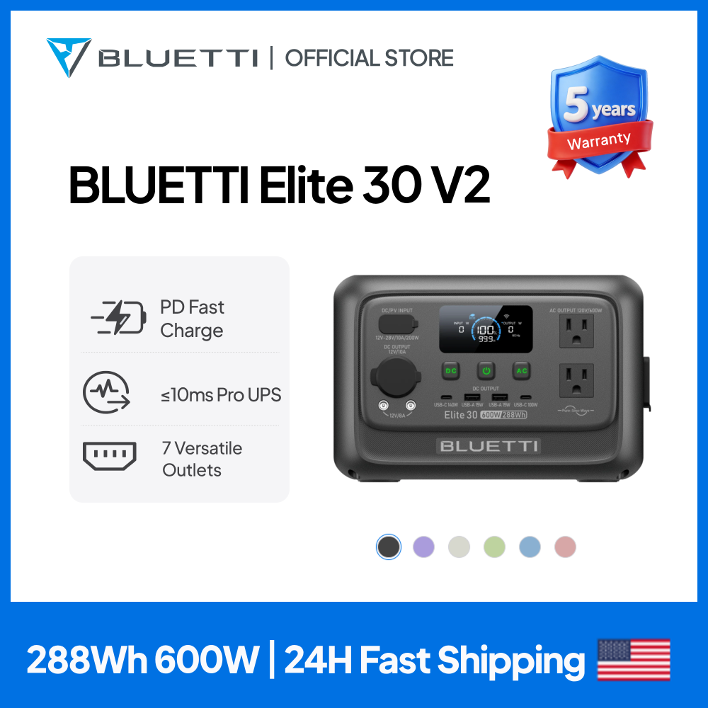 【Renew】BLUETTI Elite 30 V2 Por - Solar Emergency Charger ulasan dan harga