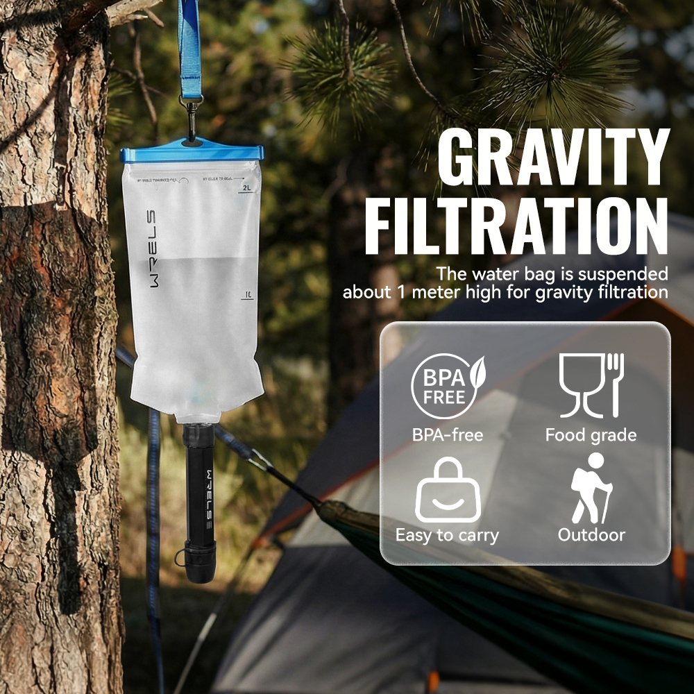 WRELS Backpacking Water Filter - Water Purification Straw ulasan dan harga