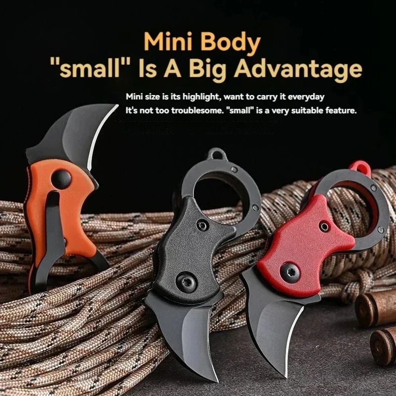 Mini Keychain Pocket Knife Sta - Bushcraft Knife Fixed ulasan dan harga