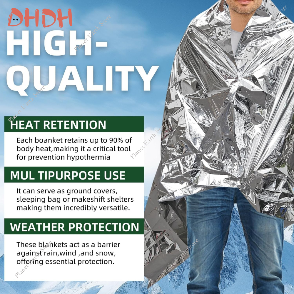 Emergency Thermal Blanket 5/10 - Survival Blanket Reflective ulasan dan harga