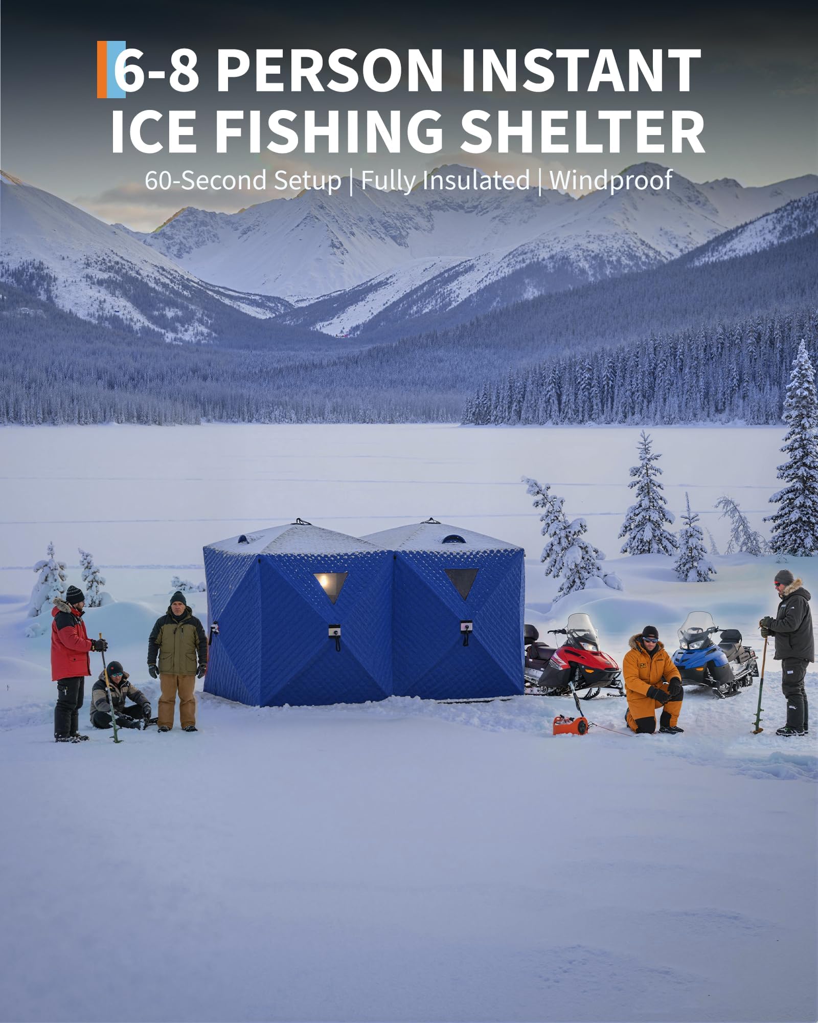 Pop-Up Ice Fishing Tent Hub-St - Emergency Mylar Tent ulasan dan harga