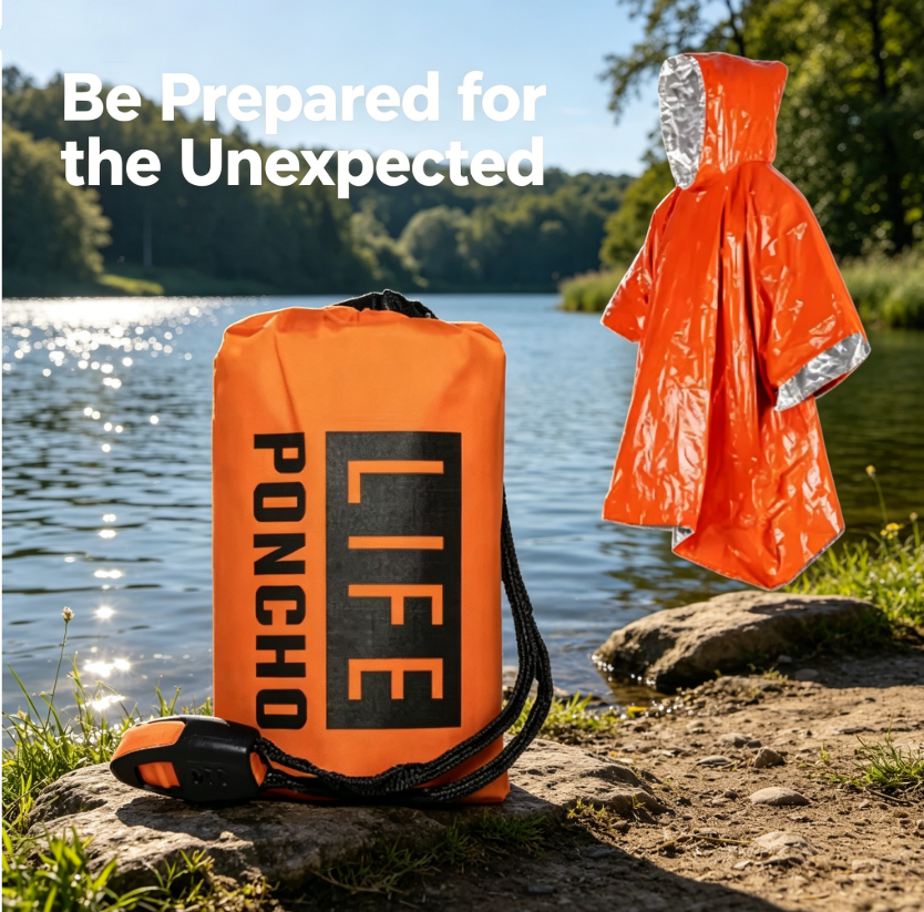 3-in-1 Thermal Emergency Rain  - Emergency Poncho Rain ulasan dan harga