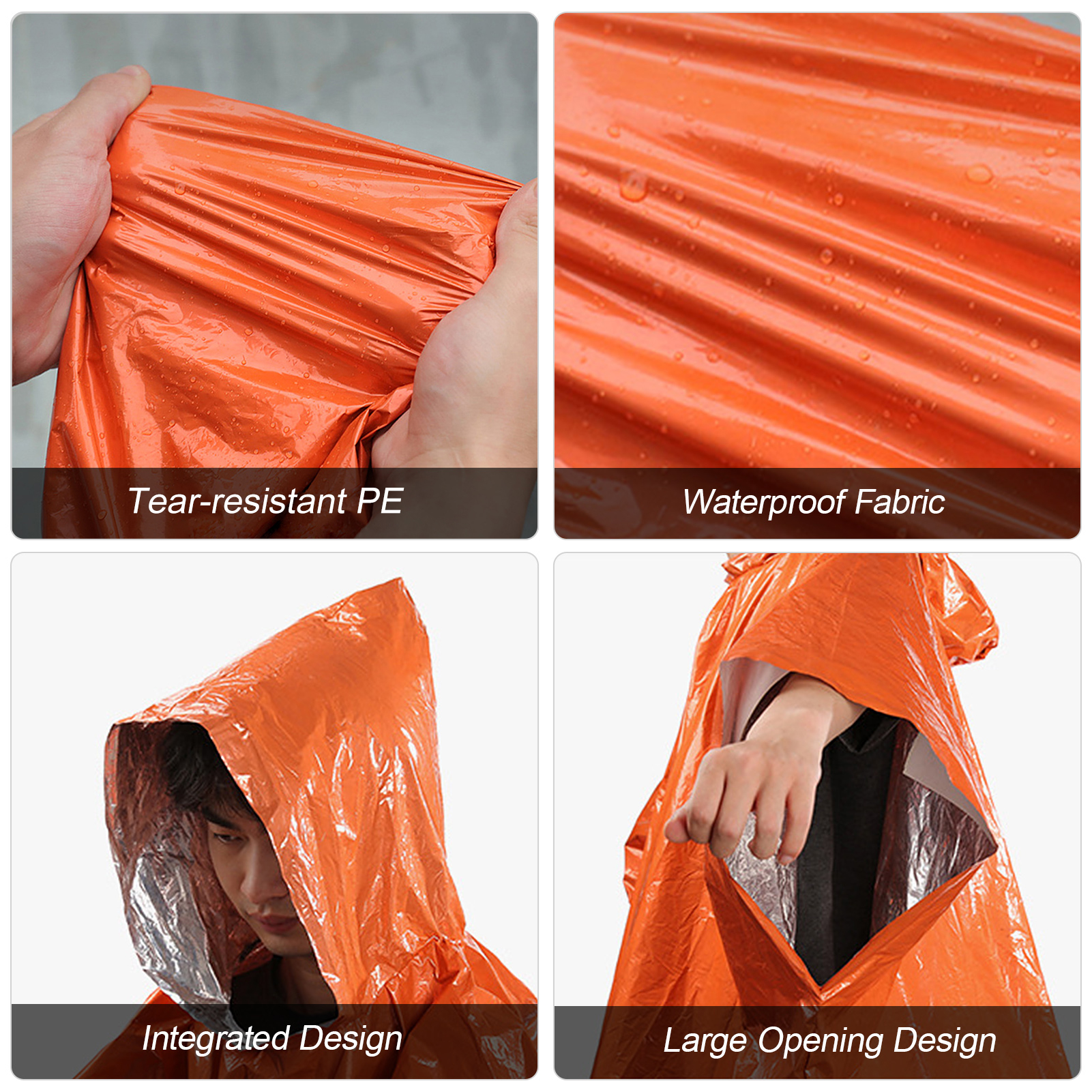 3-in-1 Thermal Emergency Rain  - Emergency Poncho Rain ulasan dan harga