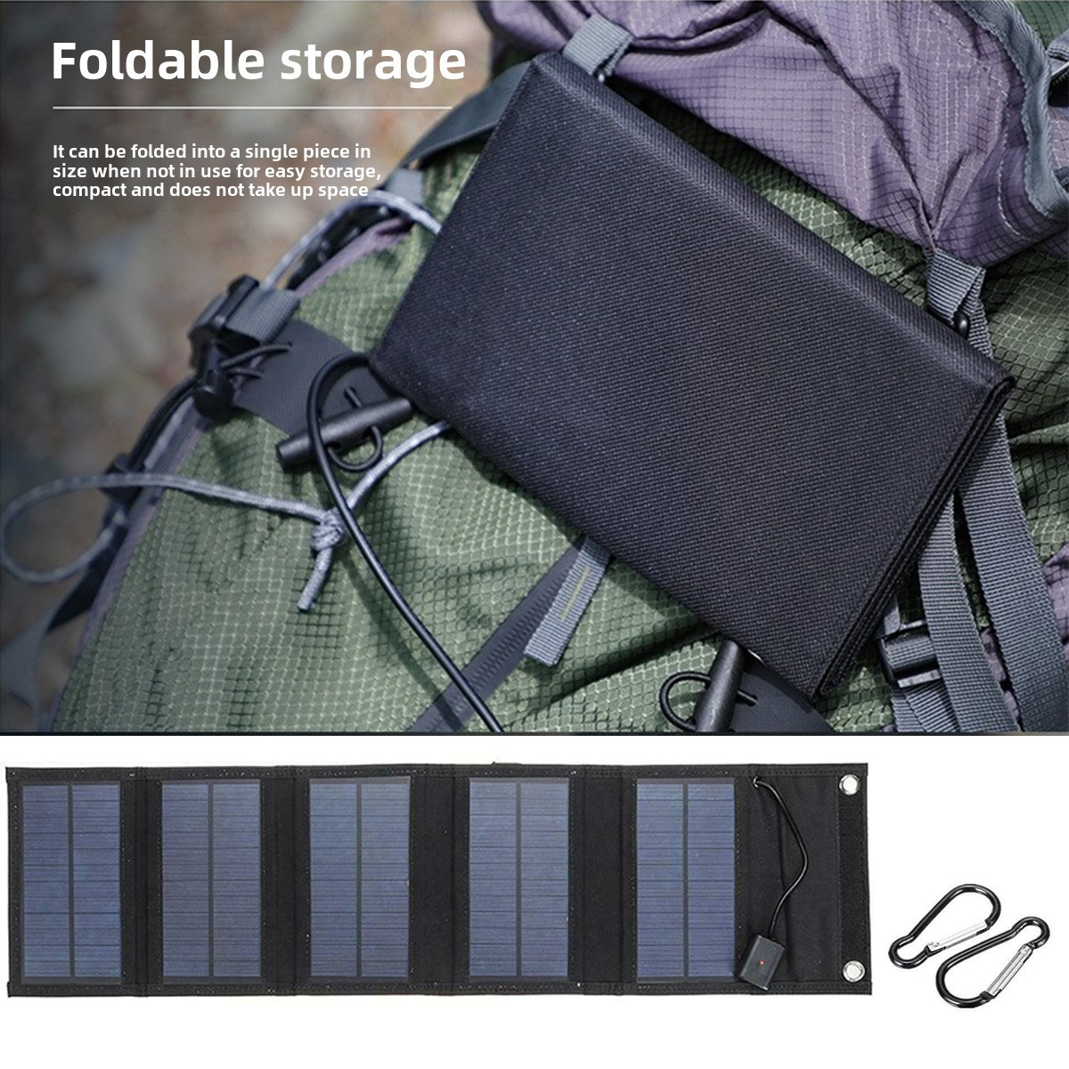 Backpack Carry Portable Foldab - Solar Emergency Charger ulasan dan harga