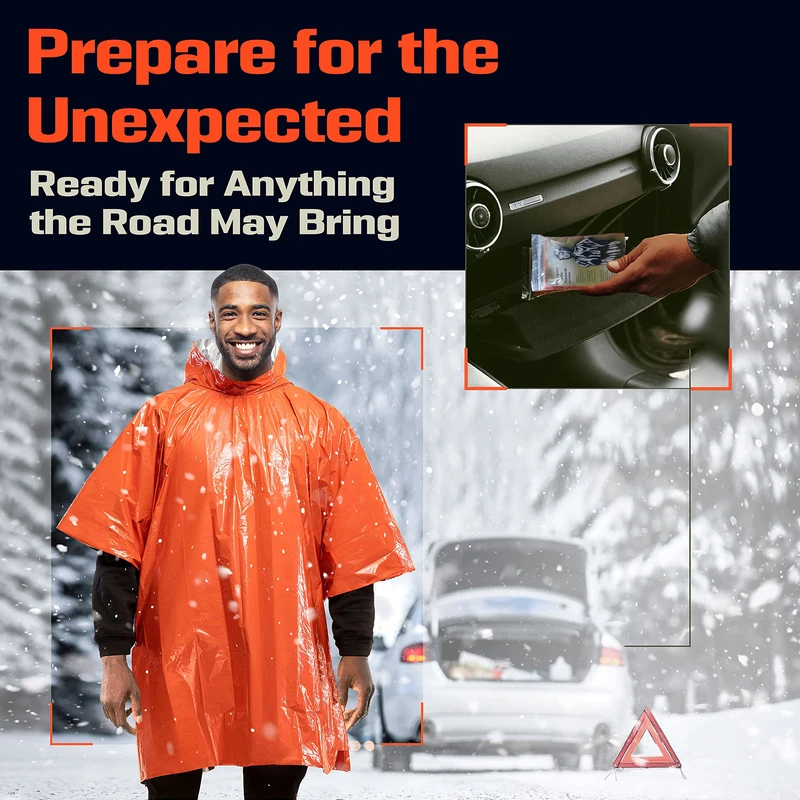 Aluminum Coated Hooded Emergen - Emergency Poncho Rain ulasan dan harga