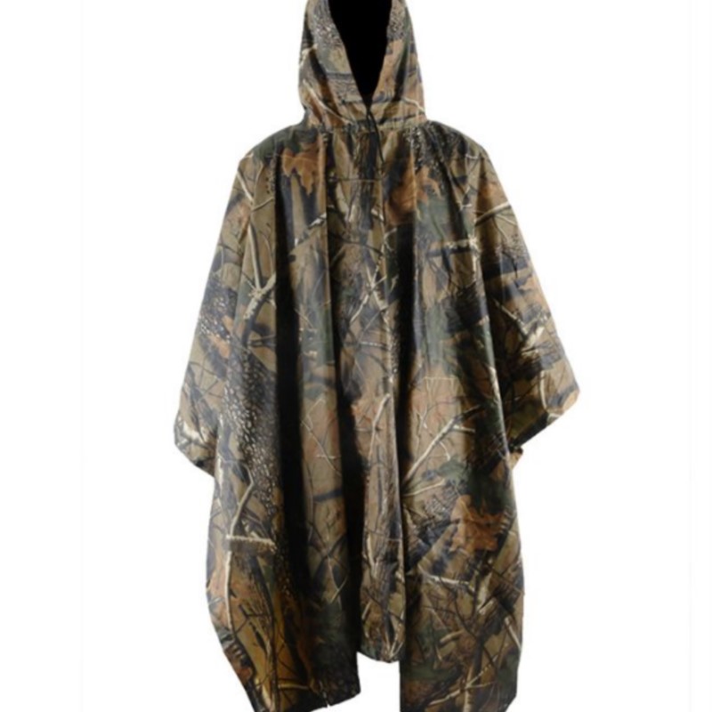 PVC/PU Camouflage Tactical Rai - Emergency Poncho Rain ulasan dan harga