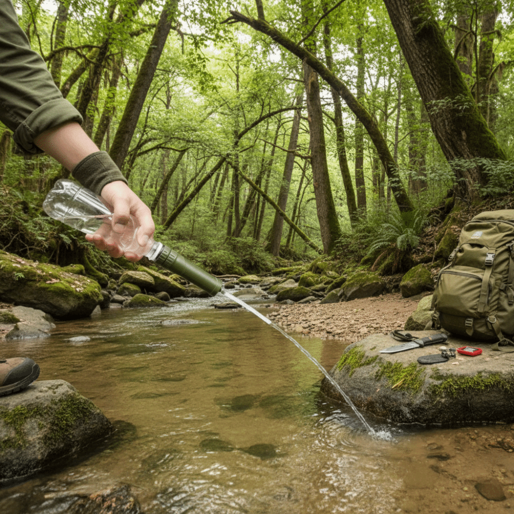 ABS Outdoor Mini Water Filter  - Water Purification Straw ulasan dan harga