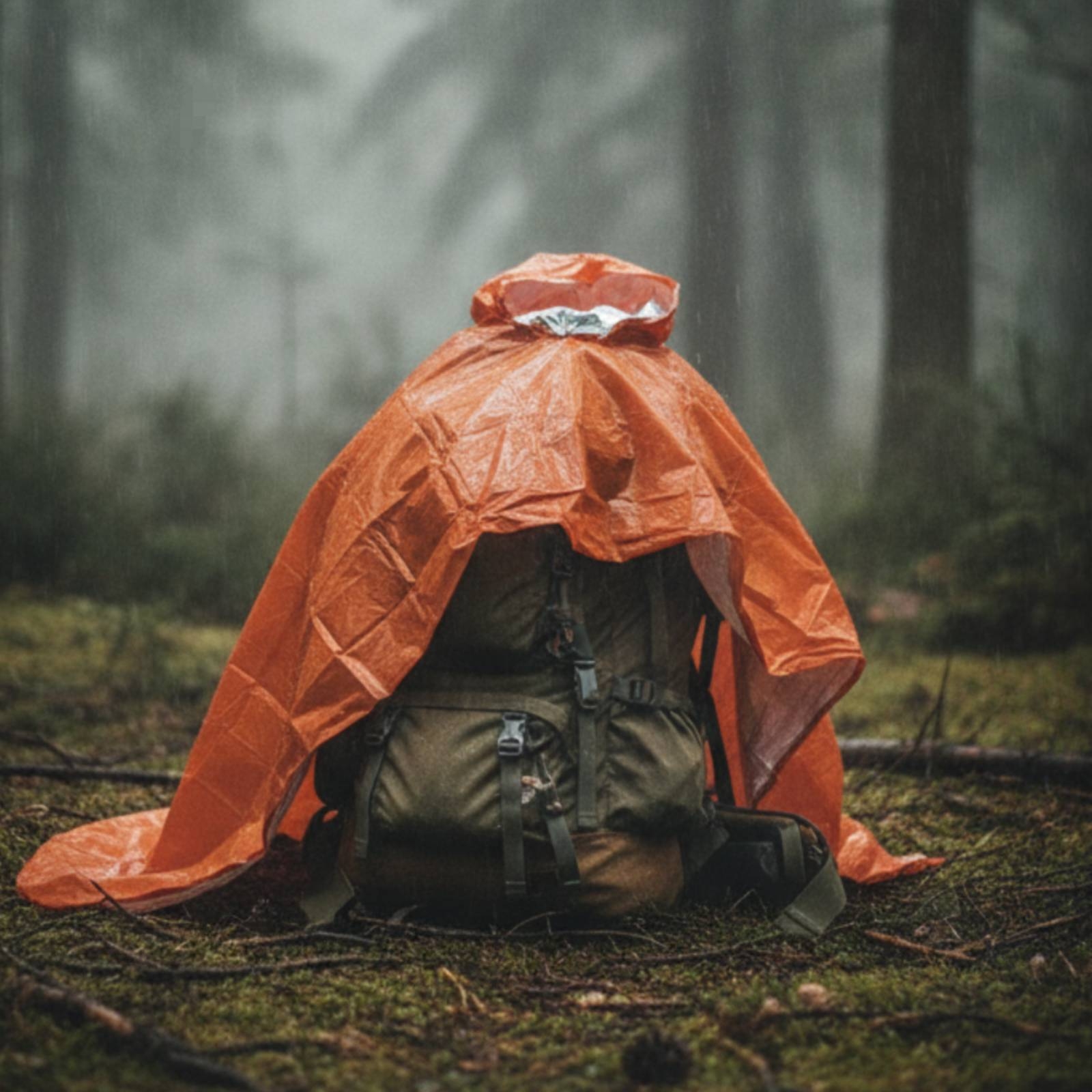 Hooded Rain Poncho Compact Eme - Emergency Poncho Rain ulasan dan harga