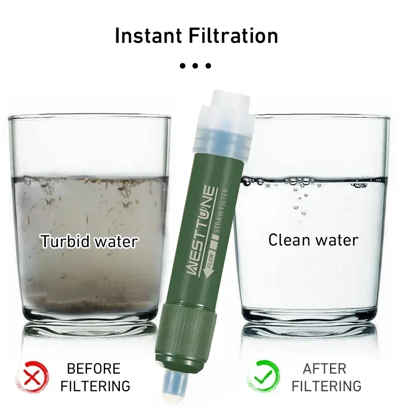 Westtune Outdoor Mini Camping  - Water Purification Straw ulasan dan harga