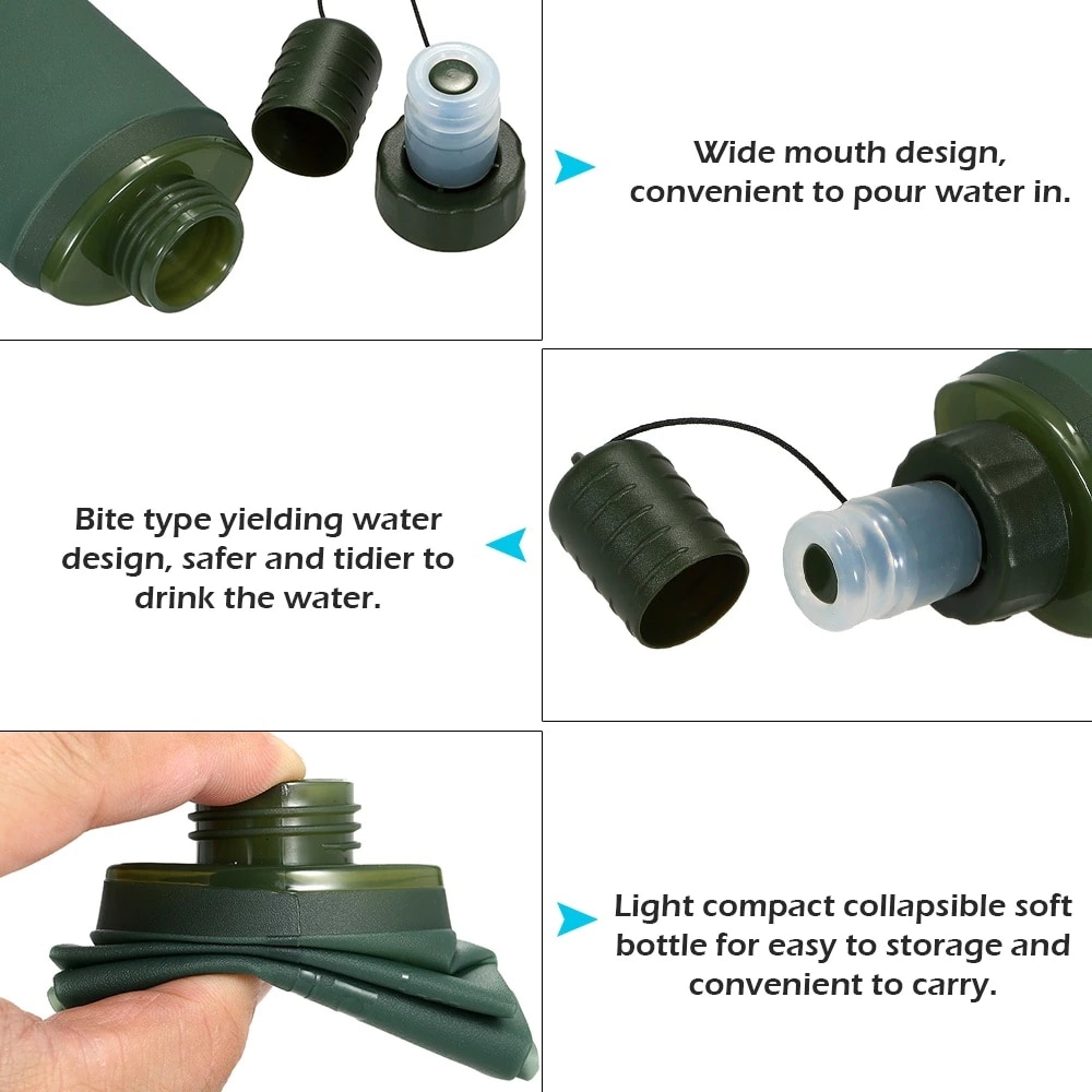 250ml 500ml Foldable Water Bag - Water Bag Collapsible ulasan dan harga