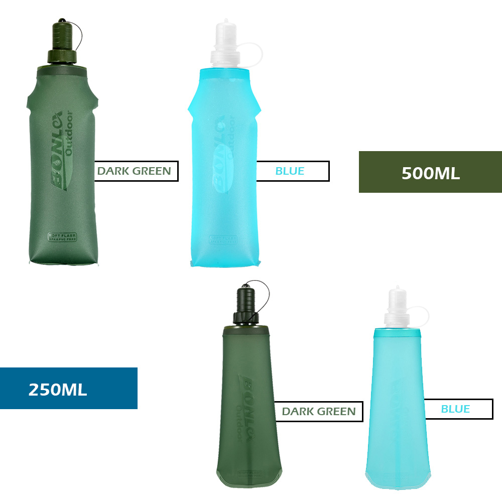 250ml 500ml Foldable Water Bag - Water Bag Collapsible ulasan dan harga
