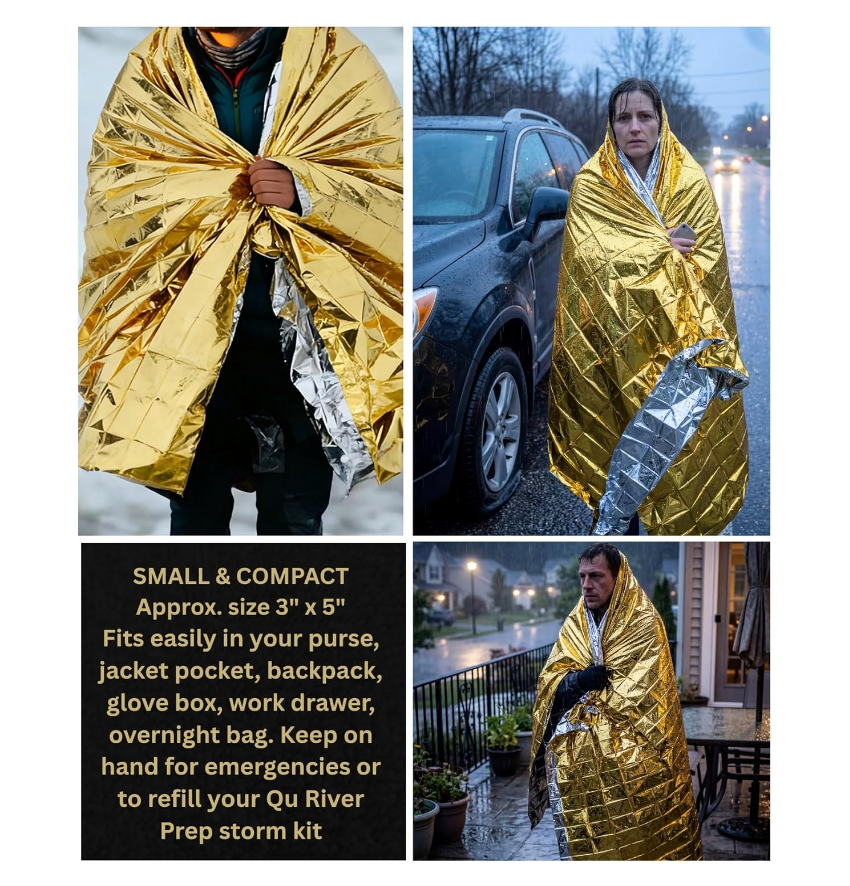 4 Pack Gold Silver Mylar Emerg - Survival Blanket Reflective ulasan dan harga
