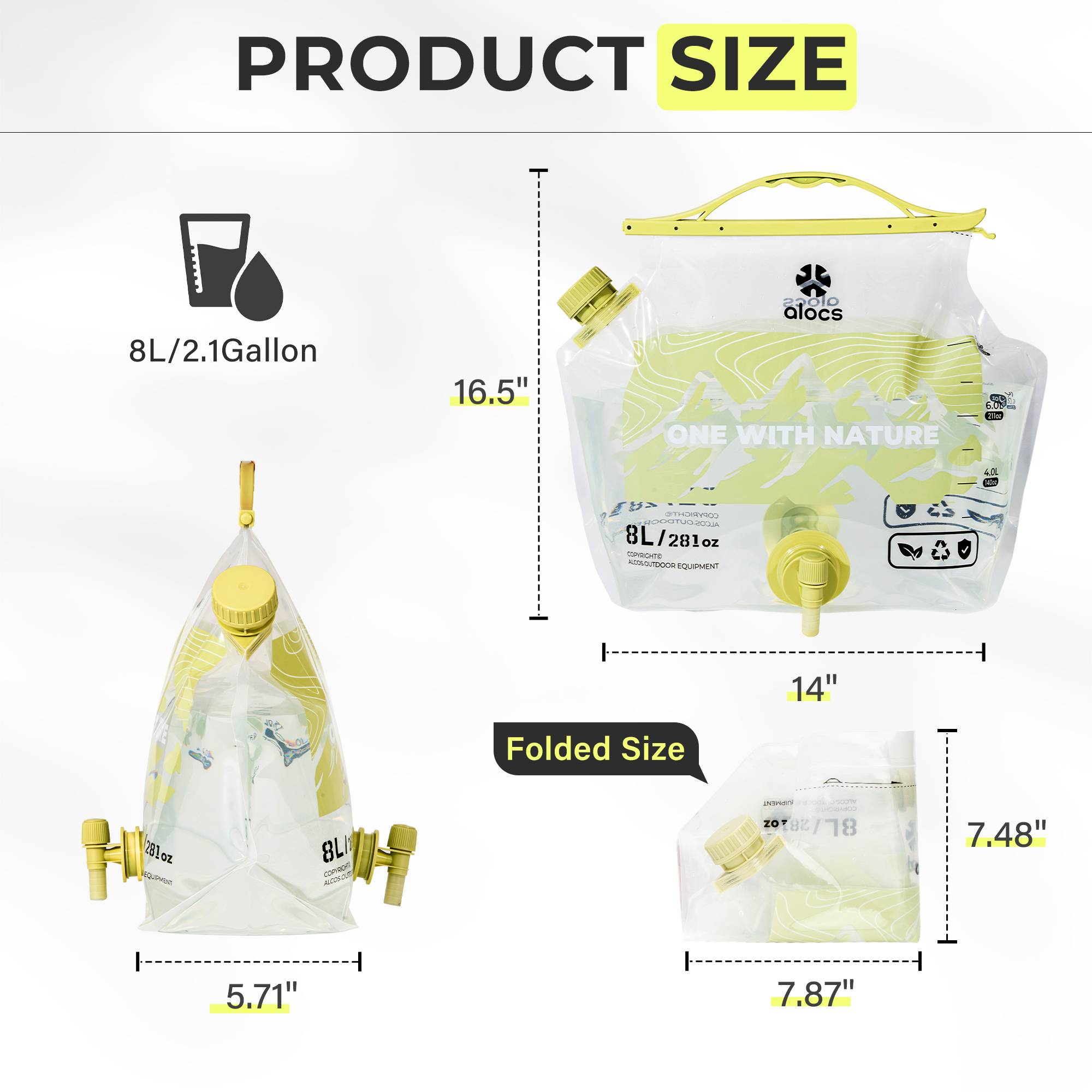 8L ALOCS Camping Water Bladder - Water Bag Collapsible ulasan dan harga