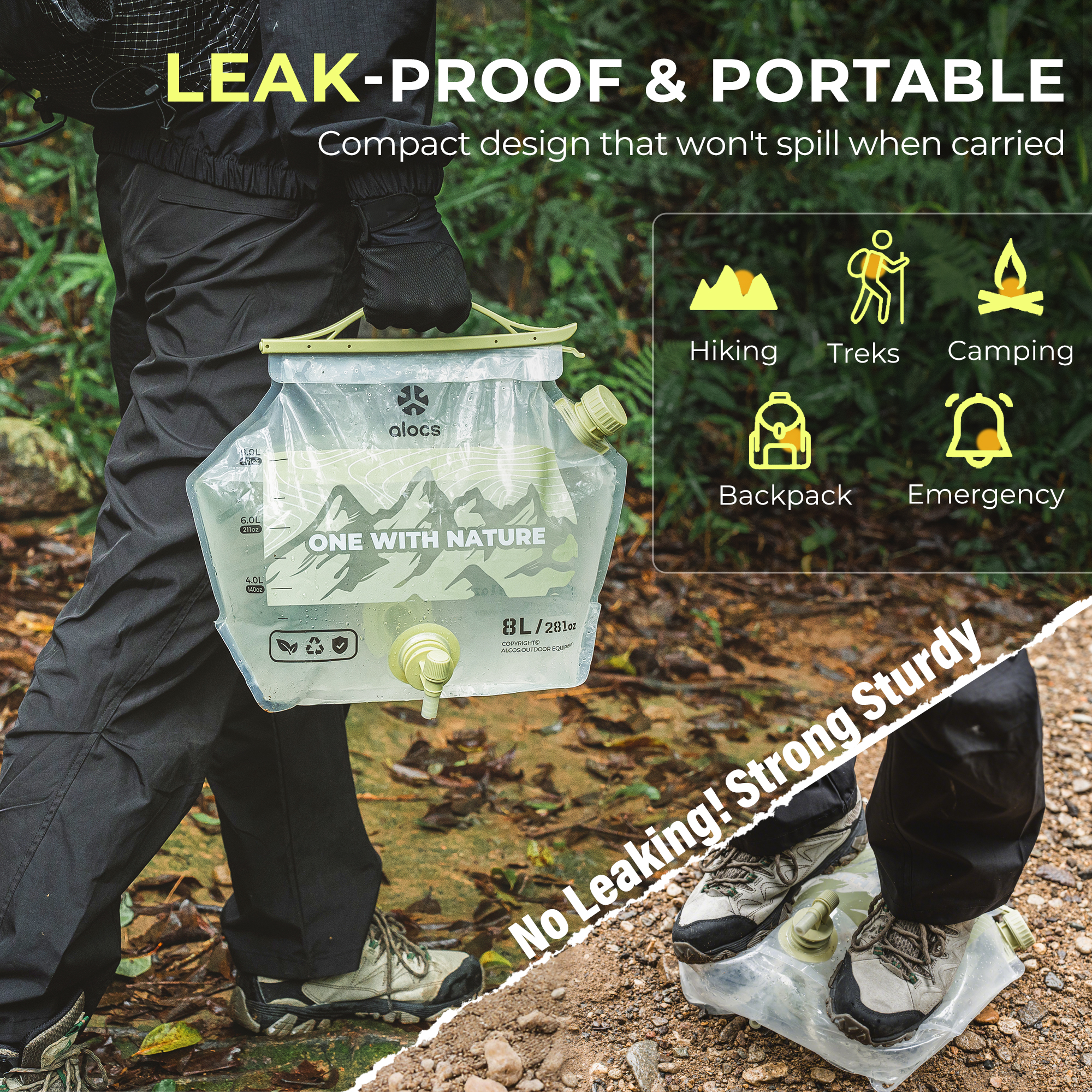 8L ALOCS Camping Water Bladder - Water Bag Collapsible ulasan dan harga
