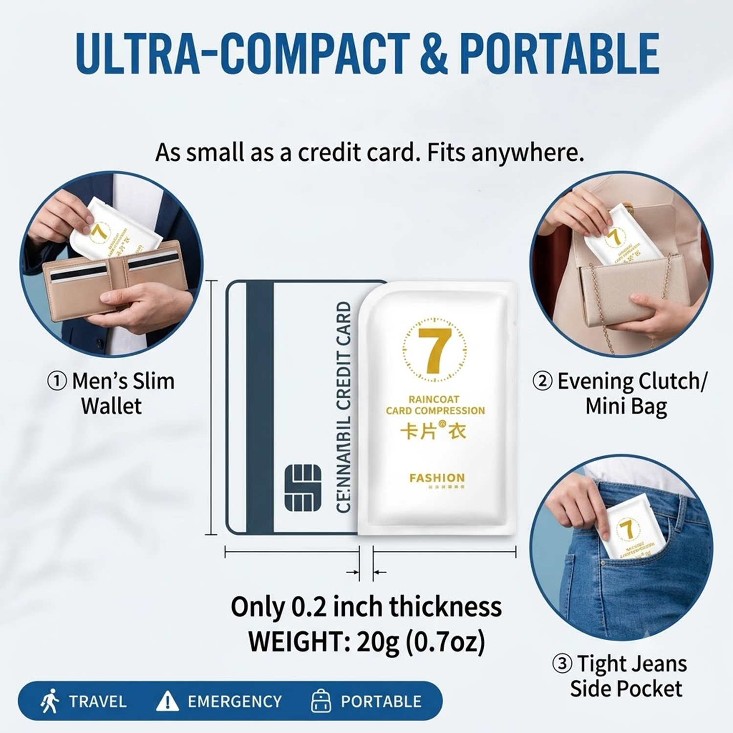 Unisex Portable Card Disposabl - Emergency Poncho Rain ulasan dan harga
