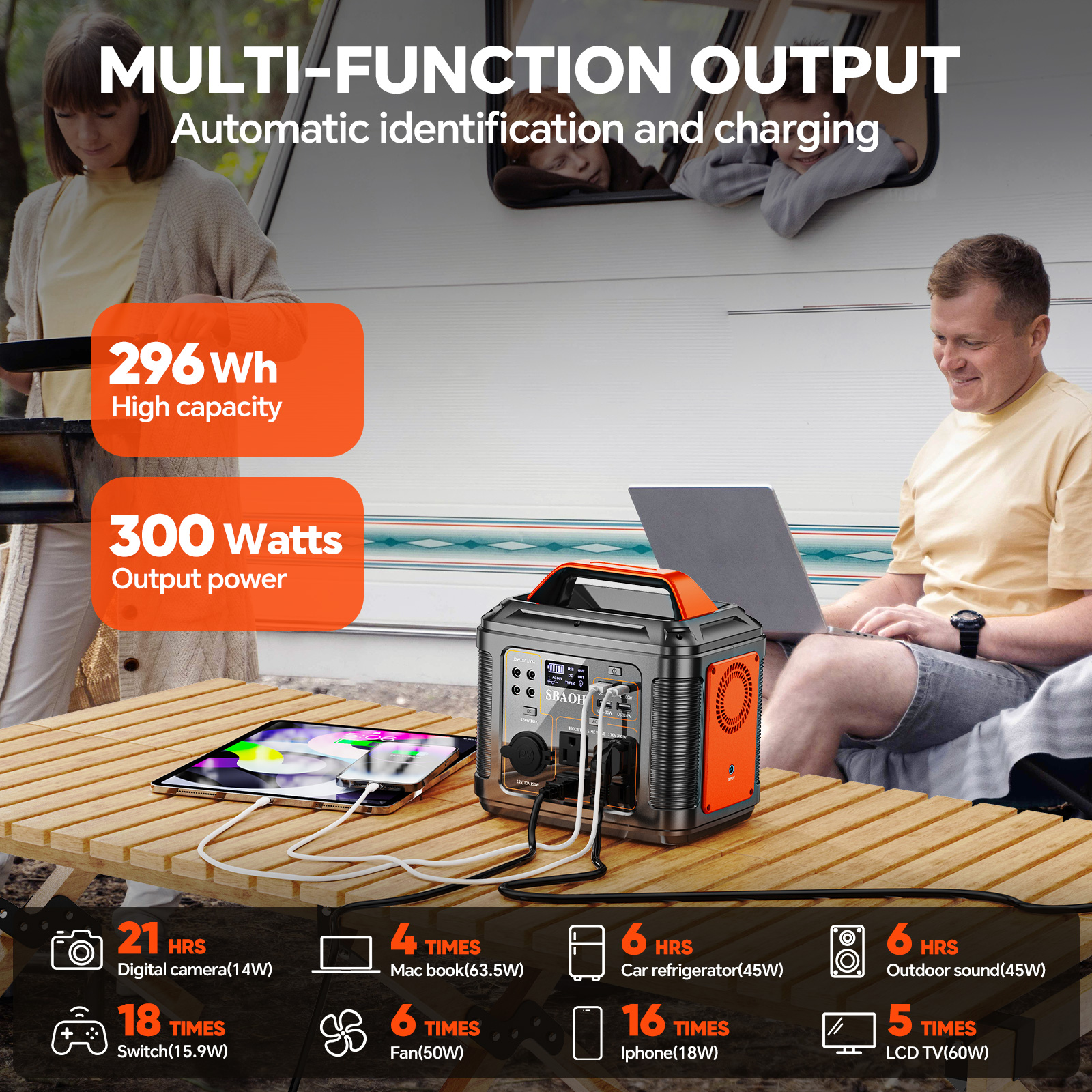 300W Portable Power Station, 2 - Solar Emergency Charger ulasan dan harga
