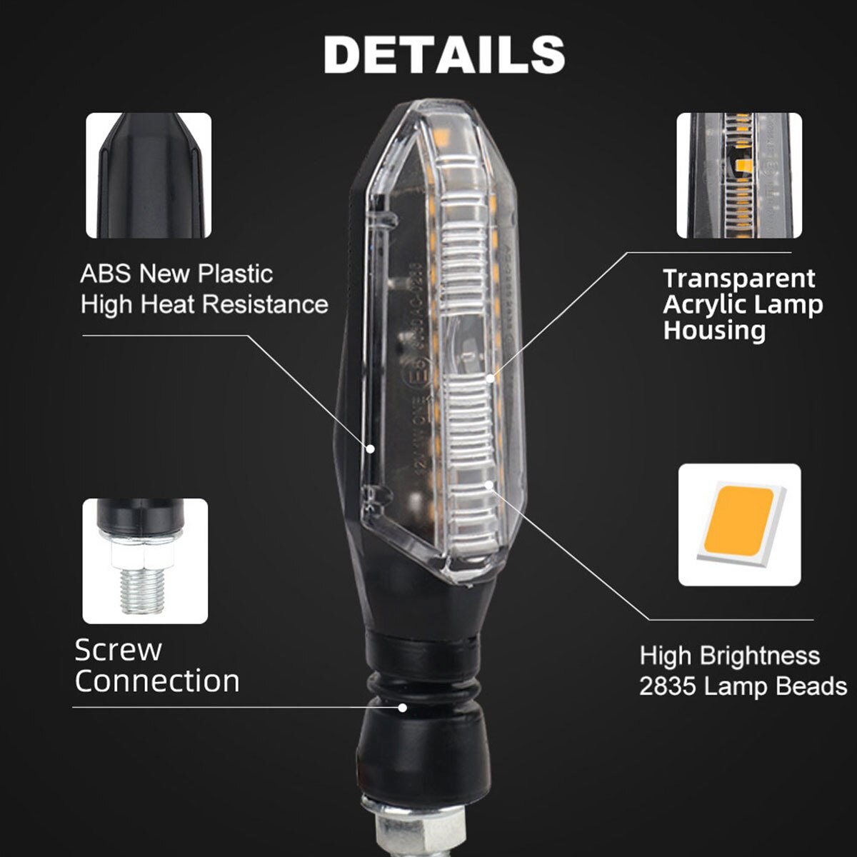 2pcs Motorcycle LED Turn Signa - Sos Light Strobe ulasan dan harga