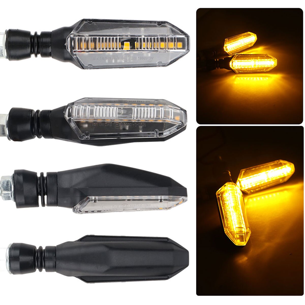 2pcs Motorcycle LED Turn Signa - Sos Light Strobe ulasan dan harga