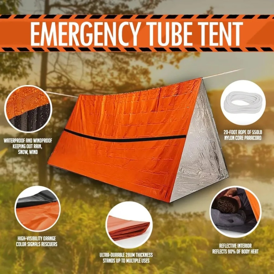 1PC Anti-rain Emergency Sleepi - Emergency Mylar Tent ulasan dan harga