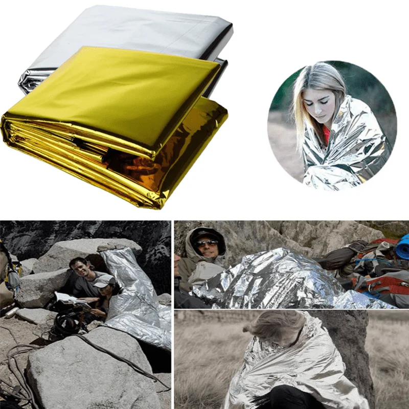 1pcs Outdoor survival portable - Survival Blanket Reflective ulasan dan harga