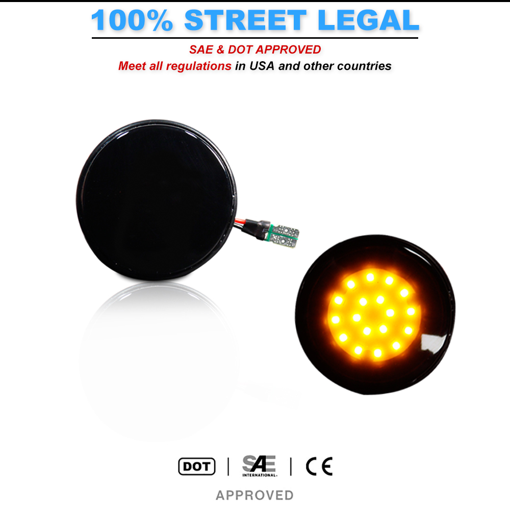 2pcs iJDM LED Front Side Marke - Signal Panel Orange ulasan dan harga