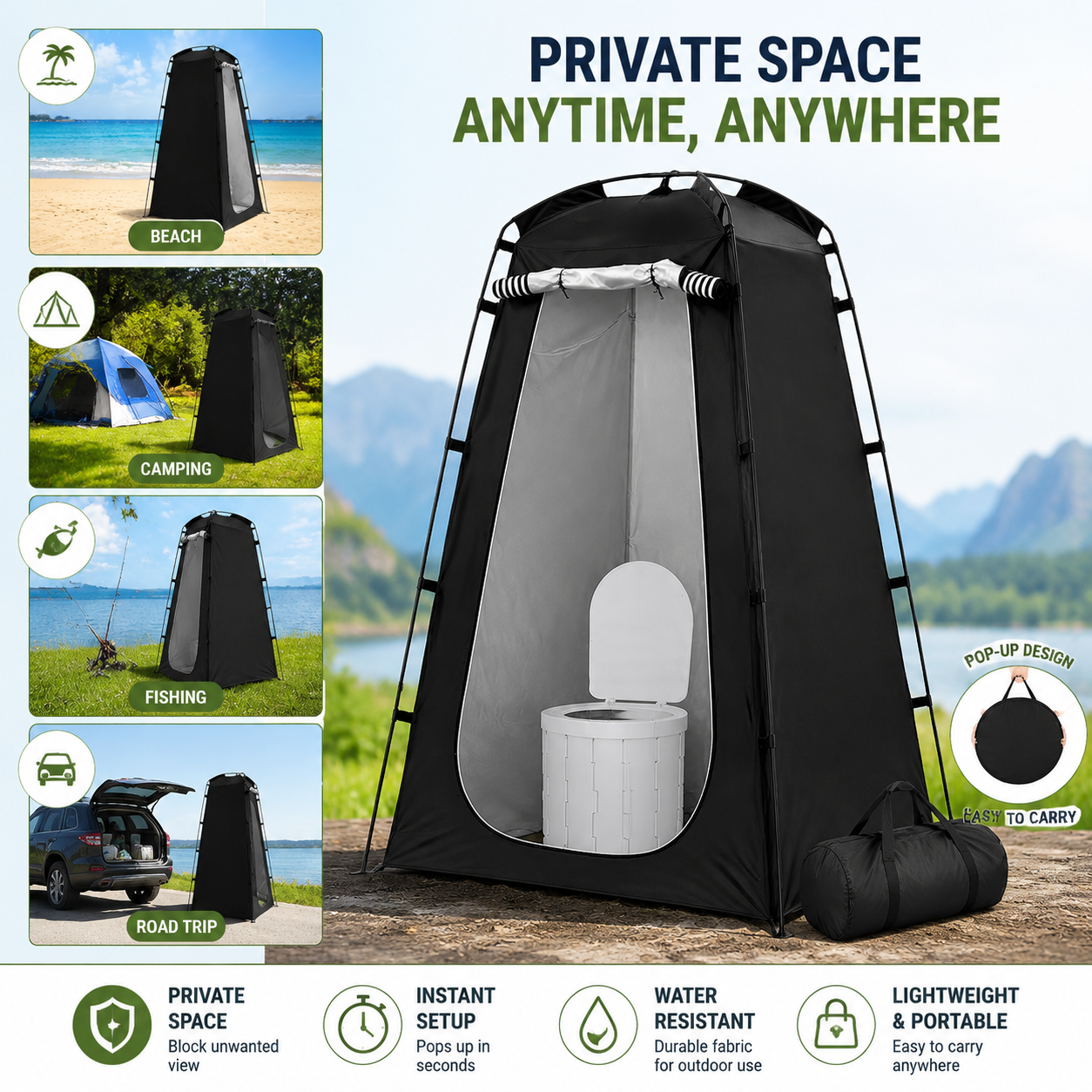 Outdoor Portable Privacy Tent  - Emergency Mylar Tent ulasan dan harga