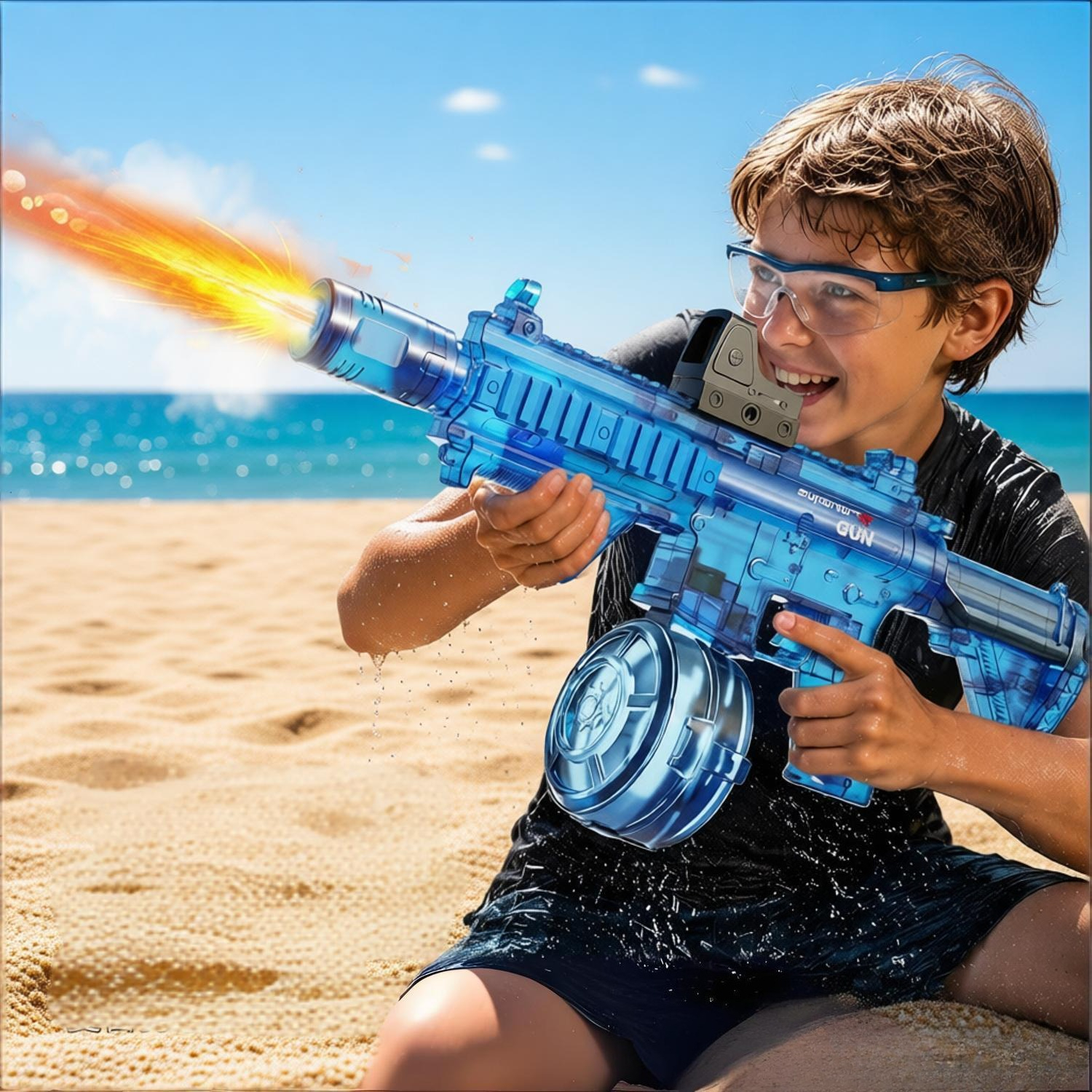 Kids Automatic Water Gun with  - Sos Light Strobe ulasan dan harga