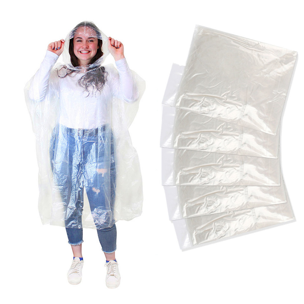 10Pcs Adult Disposable Raincoa - Emergency Poncho Rain ulasan dan harga