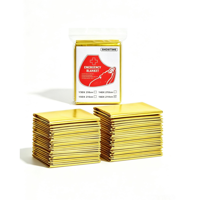 12PCS Large 160×210cm Gold Foi - Survival Blanket Reflective ulasan dan harga
